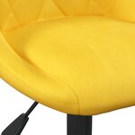 vidaXL Tabouret de bar Jaune moutarde Velours