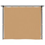 vidaXL Tonnelle avec rideaux 3x3 m Taupe Acier