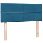 vidaXL Sommier à lattes de lit et matelas bleu foncé 120x210cm velours