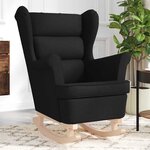 vidaXL Chaise à bascule noir 74x90x102 cm tissu
