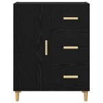 vidaXL Buffet Chêne noir 34 x 69.5 x 90 cm Bois d'ingénierie