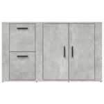 vidaXL Buffet Gris béton 100x33x59 5 cm Bois d'ingénierie