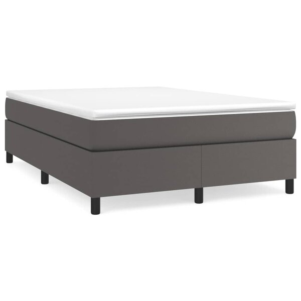 vidaXL Cadre de lit Gris 140x200 cm Similicuir