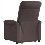 vidaXL Fauteuil inclinable marron foncé tissu