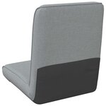 vidaXL Fauteuil de sol ajustable Gris clair Tissu