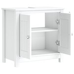 vidaXL Meuble de salle de bain BERG blanc 60x34x59 cm bois pin massif