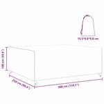 vidaXL Housse pour mobilier d'extérieur Noir 300 x 250 x 100 cm 600D