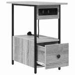 vidaXL Cabinet de chevet Gris Sonoma 60 x 30 x 61 cm Bois d'ingénierie