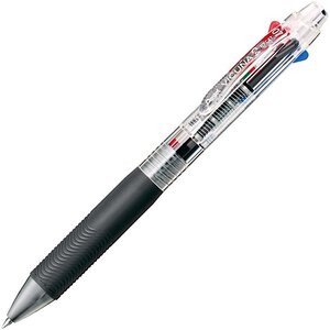 Stylo bille rétractable 4 couleurs vicuna c4 clip transparent pentel