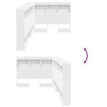 vidaXL Tête de lit de rangement Blanc 90 cm Bois d'ingénierie