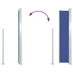 vidaXL Auvent latéral rétractable de patio 100x500 cm Bleu