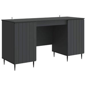 vidaXL Bureau avec étagère Noir 142 5 x 50 x 75 cm Bois d'ingénierie