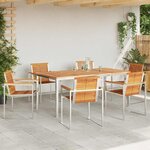vidaXL Ensemble de salle à manger pour jardin 7 Pièces