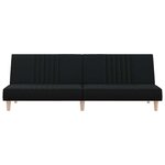 vidaXL Canapé-lit noir tissu