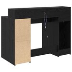 vidaXL Bureau avec porte Chêne noir 120 x 55 x 91 cm Bois d'ingénierie