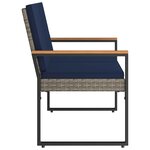 vidaXL Banc extérieur 2 -Seater 107 x 61 x 80 cm polyrotin