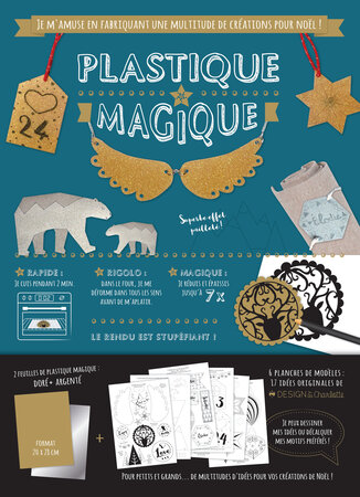 Kit Plastique magique Doré et argenté Noel 2 pièces