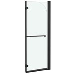 vidaXL Cabine de douche pliable 2 panneaux ESG 95x140 cm Noir