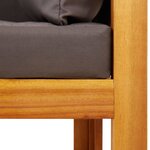 vidaXL Canapé de jardin avec coussins 2 places bois massif d'acacia