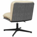 vidaXL Chaise pivotante de bureau Crème Tissu
