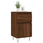 vidaXL Buffets 2 Pièces chêne marron 40x35x70 cm bois d'ingénierie