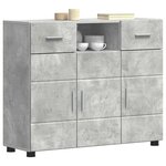 vidaXL Cabinet en Bois avec tiroir Gris béton 88 5 x 30 5 x 73 cm