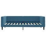 vidaXL Lit de jour avec lit gigogne bleu 100x200 cm velours