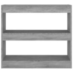 vidaXL Bibliothèque/Séparateur de pièce sonoma gris 80x30x72 cm