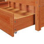 vidaXL Cadre de lit Cire marron 150 x 200 cm Bois de Pin Massif