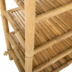 vidaXL Rack à chaussures avec étagère Naturel 4 niveaux Bambou