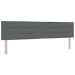 vidaXL Tête de lit Gris foncé tissu