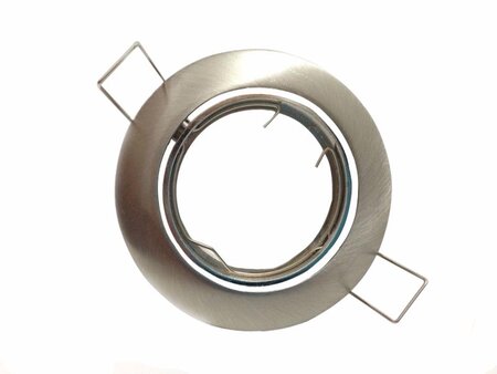 Support spot encastrable gu10 led orientable rond inox - aluminium - silamp