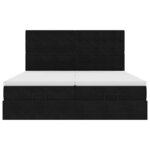 VidaXL Cadre de lit ottoman avec matelas noir 180x200cm velours