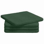 vidaXL Coussins de siège 4 Pièces Vert foncé 40 x 40 x 3 cm