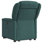 vidaXL Fauteuil inclinable de massage électrique Vert foncé Tissu