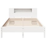 vidaXL Lit bibliothèque sans matelas blanc 160x200 cm bois pin massif