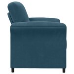 vidaXL Canapé 1 place Bleu 88 x 83 x 95 cm Velours