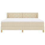 Lit Box Spring vidaXL avec Matelas - Crème - 180x200 cm - Tissu