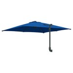 vidaXL Parasol de jardin mural bleu azur 247 cm