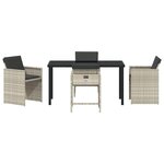 vidaXL Ensemble de salle à manger pour jardin 5 Pièces Gris clair