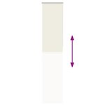 vidaXL Store enrouleur occultant blanc cassé 45x230cm largeur du tissu