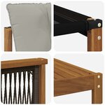 vidaXL Ensemble de canapés d'extérieur 11 Pièces Naturel et gris clair
