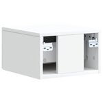 vidaXL Cabinet de chevet mural 2 Pièces Blanc 33 x 34 5 x 20 cm