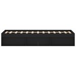vidaXL Cadre de lit noir 120x190 cm petit double