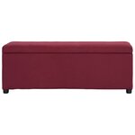 Banc banquette avec compartiment de rangement 116 cm bordeau x polyester 02_0010813