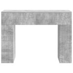 vidaXL Table basse Gris béton 102 x 35 x 75 cm Bois d'ingénierie