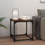 vidaXL Table d'appoint Chêne fumé 40x40x40 cm Bois d'ingénierie