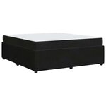 vidaXL Cadre de lit avec matelas Noir 180 x 200 cm Velours