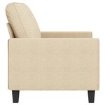 vidaXL Canapé à 2 places Crème 140 cm Tissu