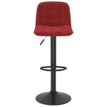 vidaXL Tabourets de bar lot de 2 rouge bordeaux velours